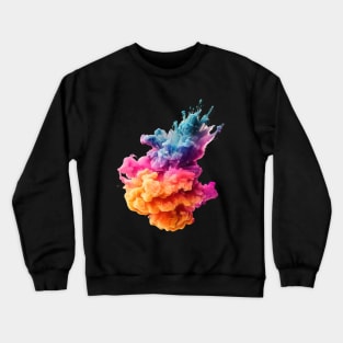 Ink Illusion - Colorful Explosion Rainbow Crewneck Sweatshirt